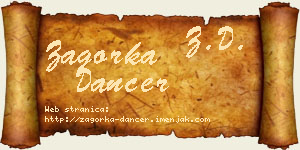 Zagorka Dancer vizit kartica